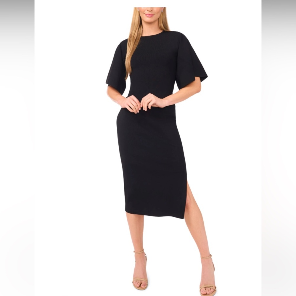 NWT Ted Baker London Flare Sleeve Crew Neck Midi Dress - S